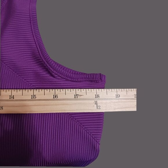 Puma Womens Purple Ribbed  Fitted DryCell Tank Top Purple Small - Picture 8 of 11